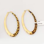 گوشواره حلقه ایی زنانه طرح پلنگی